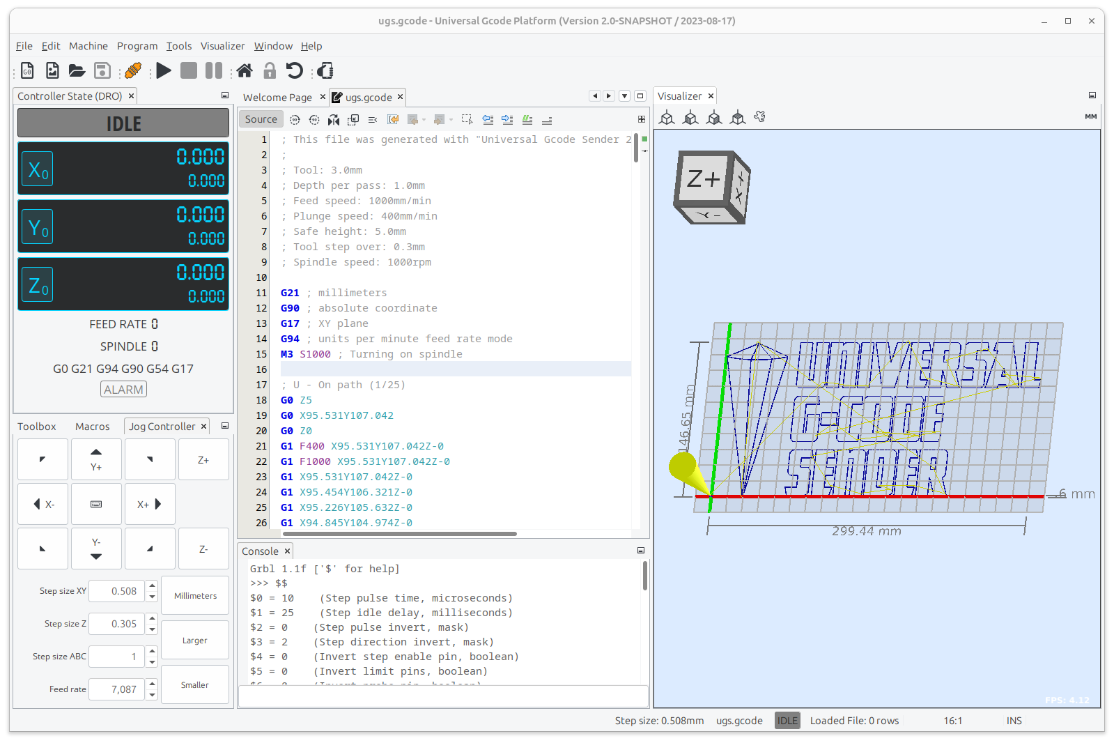 grbl controller for windows